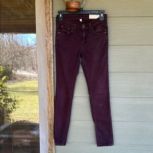 Rag & Bone Skinny Jeans in Wine